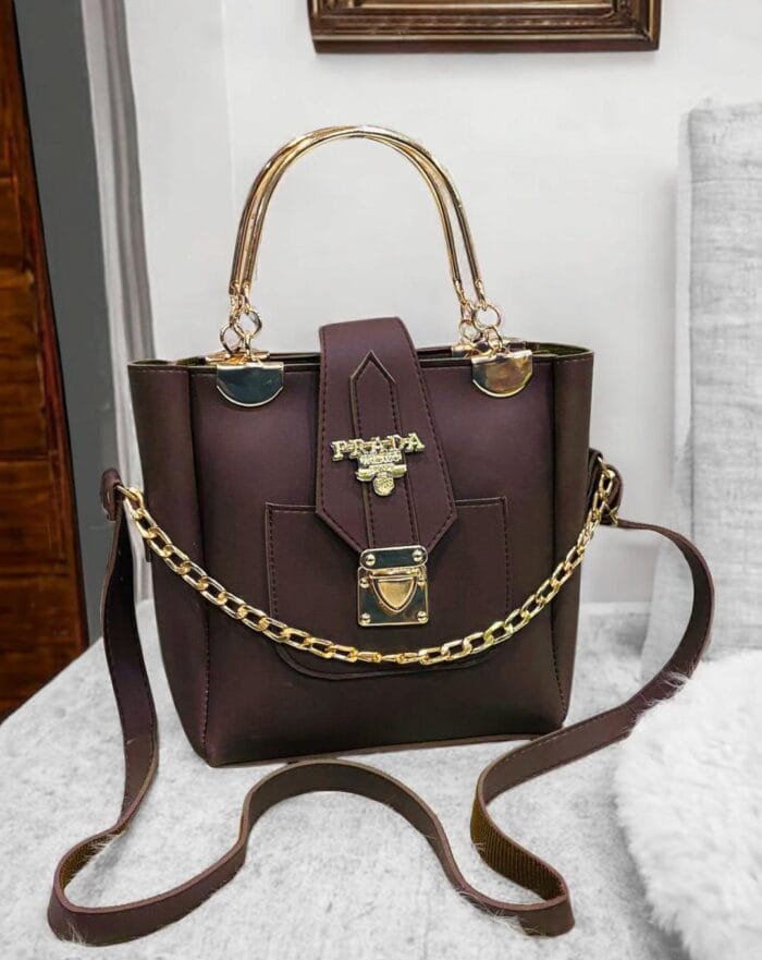 Top view of Shoulder Bag with Zipper – Spacious and Secure Storage