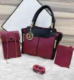 Stylish Maroon Shoulder Bag for Women – Handheld View
