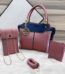 Women's Rexine Shoulder Bag – Front View (Pink Color)