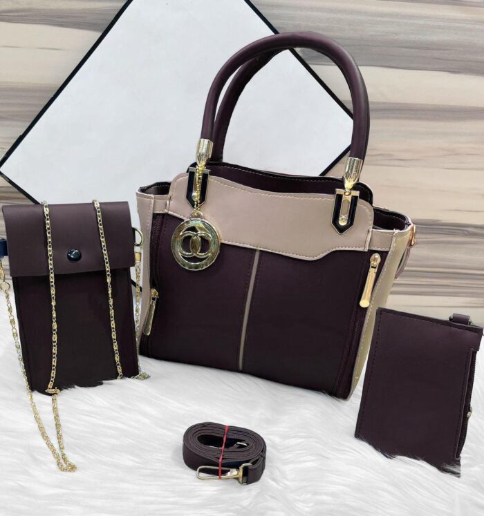 Women's Shoulder Bag 3 Pcs Set – All Colors Display
