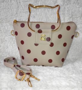 Front view of Women's Leather Plain Shoulder Bag in stylish brown color – BK Mart