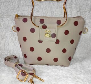 Front view of Women's Leather Plain Shoulder Bag in stylish brown color – BK Mart