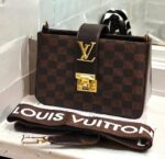 Trendy Brown Crossbody Bag with Adjustable Strap – Top View