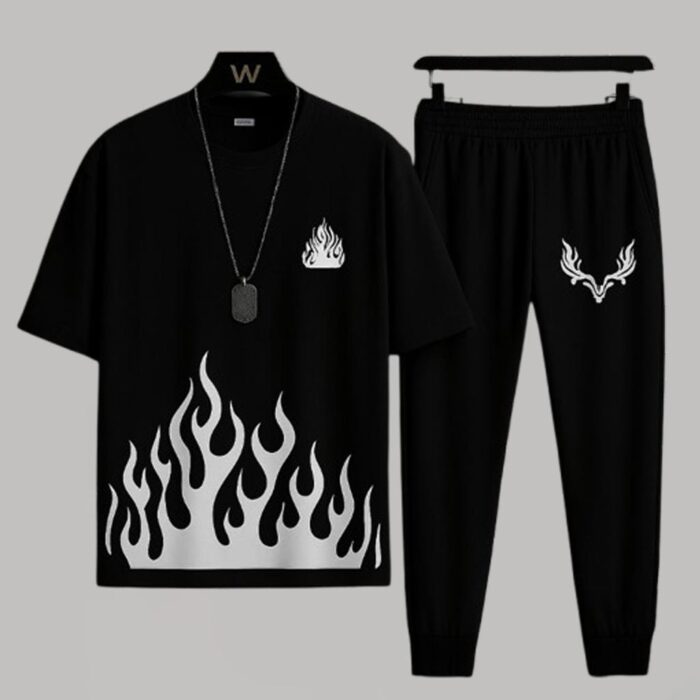 Men's Printed Micro Track Suit – 2 Pcs Comfort Wear for Gym & Lounge - Image 4