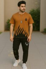 Men's Printed Micro Track Suit – 2 Pcs Casual Comfort Wear in Multiple Colors