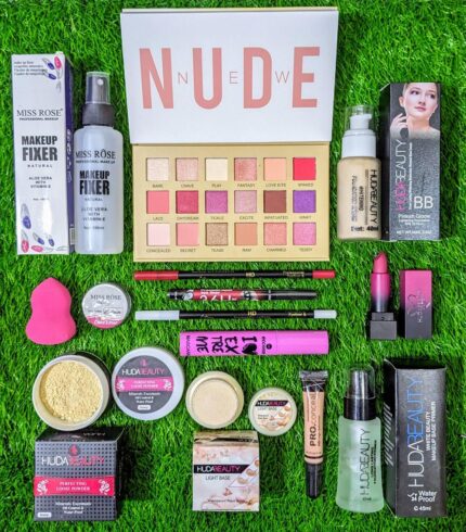 14 in 1 Makeup Deal – Full Cosmetic Kit with Foundation, Eyeshadow, Lipsticks, and More