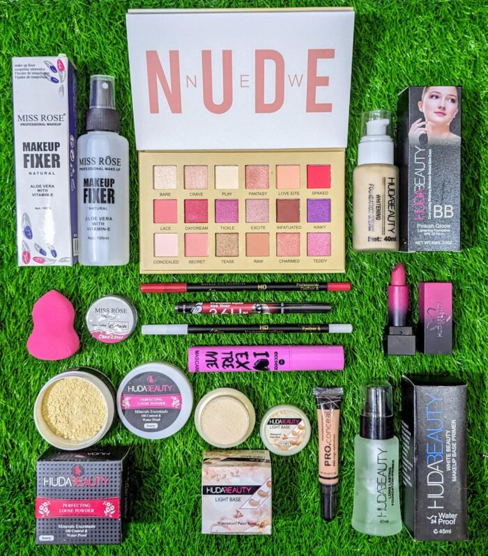 14 in 1 Makeup Deal – Full Cosmetic Kit with Foundation, Eyeshadow, Lipsticks, and More