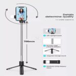 Selfie Stick with LED Light – Foldable Tripod Stand with Bluetooth Remote - Image 3