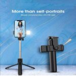 Selfie Stick with LED Light – Foldable Tripod Stand with Bluetooth Remote - Image 4