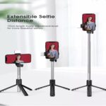 Selfie Stick with LED Light – Foldable Tripod Stand with Bluetooth Remote - Image 2