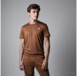 Men's Micro Interlock Plain Track Suit – 2 Pcs Set (Brown / Grey) - Image 4