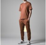 Men's Micro Interlock Plain Track Suit – 2 Pcs Set (Brown / Grey) - Image 5
