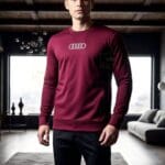 2 Pcs Stylish Fleece Sweatshirt Track Suit – Unisex Plain Set (Brown / Maroon) - Image 5