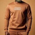 2 Pcs Stylish Fleece Sweatshirt Track Suit – Unisex Plain Set (Brown / Maroon) - Image 2