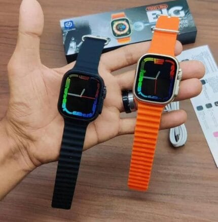 T900 Ultra 2 Watch in Orange and Black with GPS, NFC and Heart Rate Monitoring