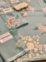 3 Pcs Women's Unstitched Printed Suit – Turquoise Lawn with Embroidered Neck & Daman - Image 3
