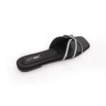 Women's Rexine Fancy Flats – Black, Green & Pink - Image 12