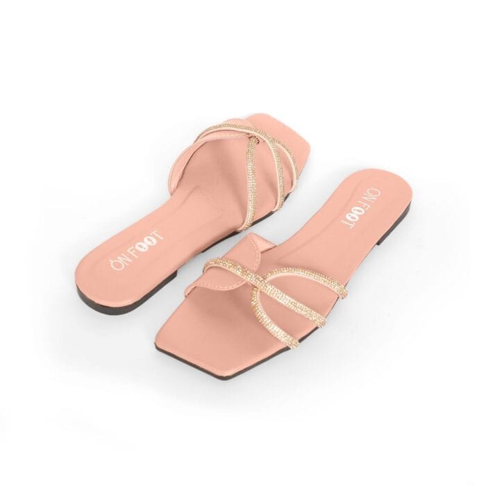 Women's Rexine Fancy Flats – Black, Green & Pink - Image 5