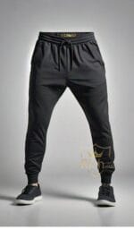 2 Pcs Men's Micro Printed Track Suit – Round Neck Brown & Grey - Image 4