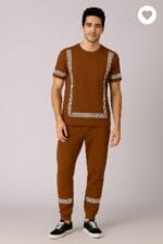 2 Pcs Men's Micro Interlock Printed Track Suit – Stylish & Comfortable