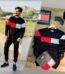 2 Pcs Men's Micro Interlock Printed Track Suit – Casual Sportswear for Men