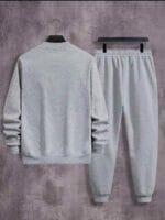 2 Pcs Fleece Zipper Track Suit – Men’s Plain Casual Wear - Image 4