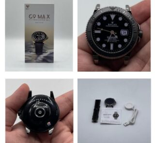 G9 Max Smartwatch With AMOLED Display – Rolex Style Black Digital Watch for Men & Boys
