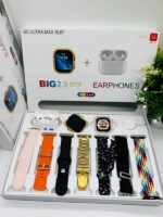 I20 Ultra Max Suit Smart Watch – 2.3 Inch Display, 7 Straps, AirPods2, Bluetooth Calling, Fitness Tracking