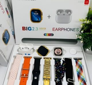 I20 Ultra Max Suit Smart Watch – 2.3 Inch Display, 7 Straps, AirPods2, Bluetooth Calling, Fitness Tracking