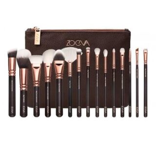 Zoeva 15 Brushes With Leather Pouch – Premium Makeup Brush Set