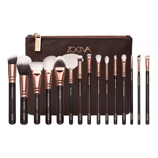 Zoeva 15 Brushes With Leather Pouch – Premium Makeup Brush Set