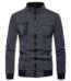 Men's Fleece Zipper Jacket – Stitched Winter Wear in Black and Grey
